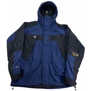 Mountain Hardwear Conduit Jacket Men's Large Waterproof Blue Black Shell Hooded